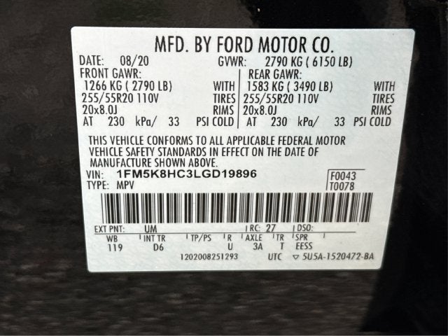 2020 Ford Explorer Platinum