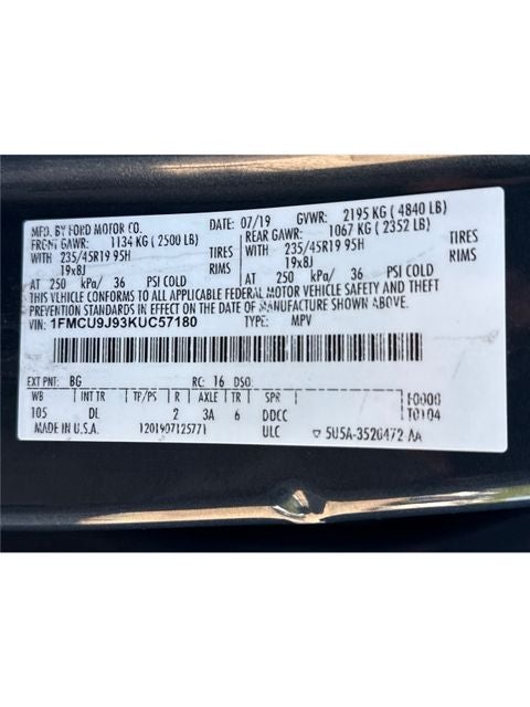 2019 Ford Escape Titanium