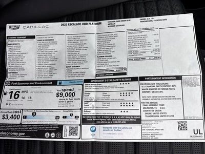 2023 Cadillac Escalade Premium Luxury Platinum