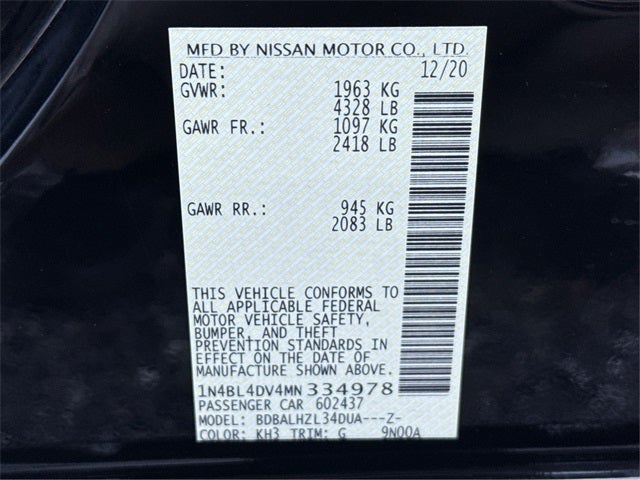 2021 Nissan Altima 2.5 SV