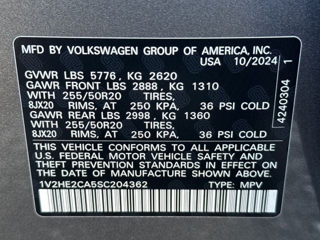 2025 Volkswagen Atlas Cross Sport 2.0T SE w/Technology