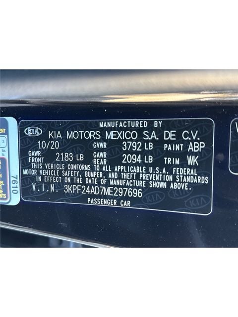 2021 Kia Forte LXS