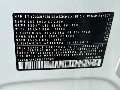 2022 Volkswagen Tiguan 2.0T SEL R-Line