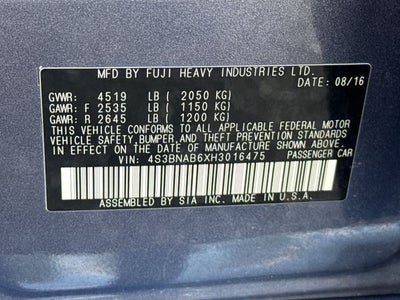 2017 Subaru Legacy 2.5i