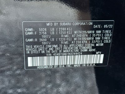 2022 Subaru Outback Limited XT