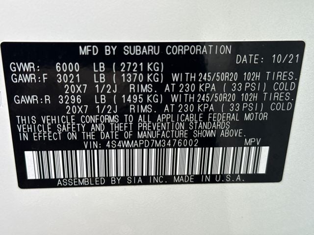 2021 Subaru Ascent Limited