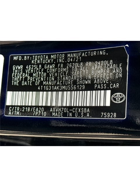 2021 Toyota Camry Hybrid SE