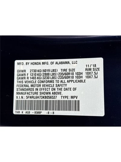 2019 Honda Odyssey EX-L