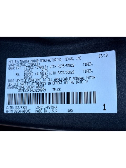 2018 Toyota Tundra SR5 CrewMax