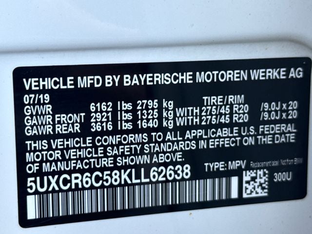 2019 BMW X5 xDrive40i