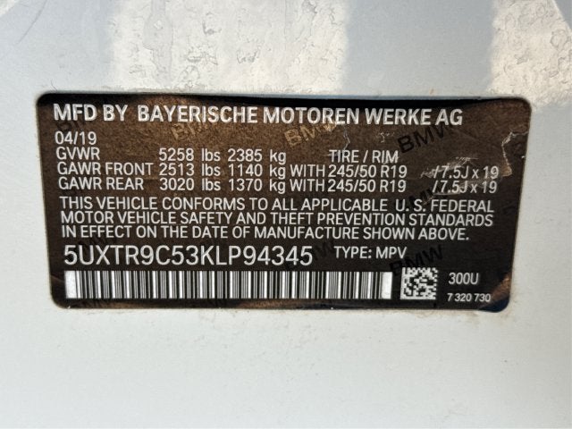 2019 BMW X3 xDrive30i