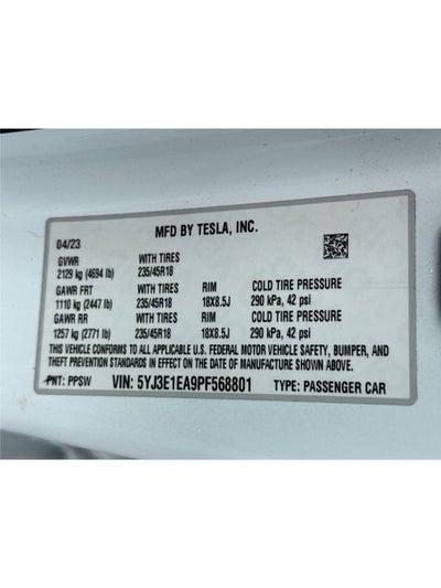 2023 Tesla Model 3 Base