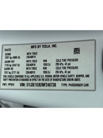 2022 Tesla Model 3 Long Range