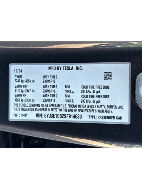 2025 Tesla Model 3 Long Range