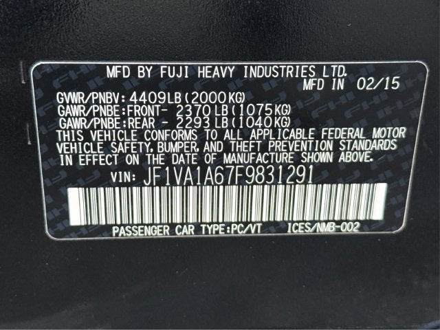 2015 Subaru Impreza WRX Base