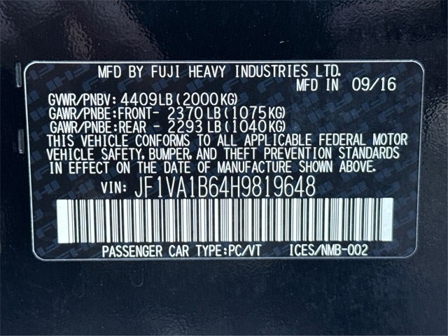 2017 Subaru WRX Base