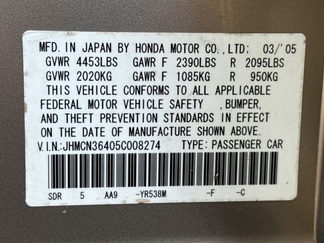 2005 Honda Accord Hybrid