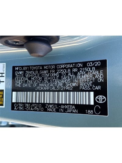 2020 Toyota Prius LE