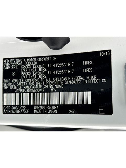 2019 Toyota 4Runner TRD Off-Road Premium