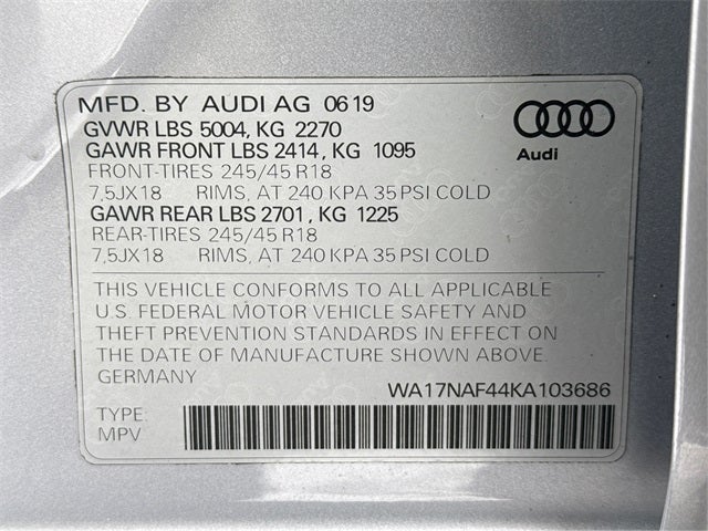 2019 Audi A4 allroad 2.0T Premium Plus quattro