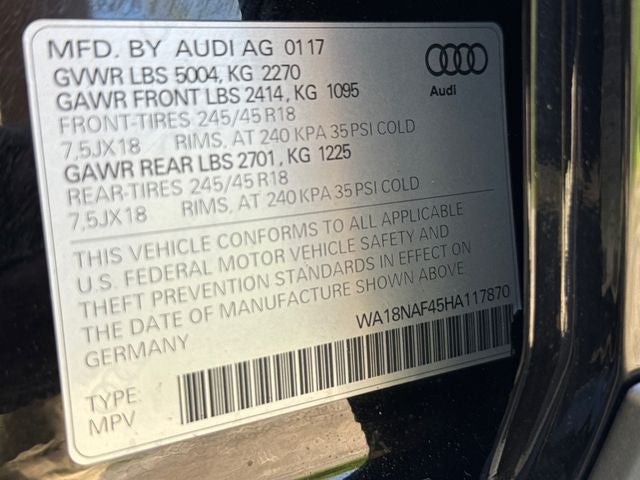2017 Audi A4 allroad 2.0T Premium Plus quattro