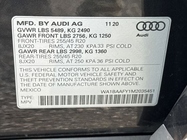 2021 Audi Q5 45 Premium Plus quattro