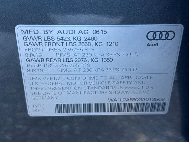 2016 Audi Q5 2.0T Premium Plus quattro