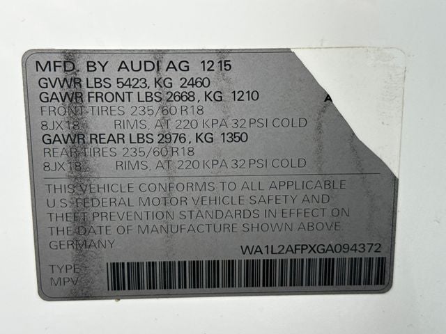 2016 Audi Q5 2.0T Premium Plus quattro