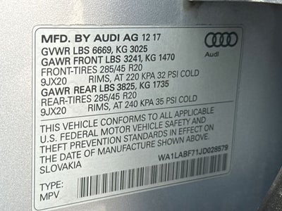2018 Audi Q7 3.0T Premium Plus quattro