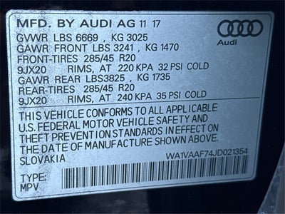 2018 Audi Q7 3.0T Prestige quattro