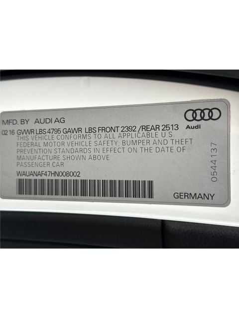 2017 Audi A4 2.0T Premium quattro