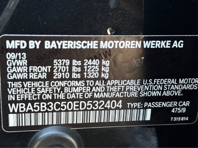 2014 BMW 5 Series 535i xDrive