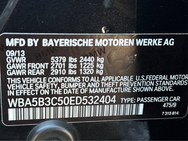 2014 BMW 5 Series 535i xDrive