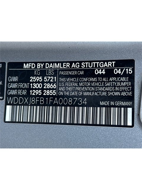 2015 Mercedes-Benz S-Class S 550 4MATIC®